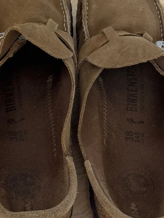 Birkenstock Buckley Women's size 7/EU 38 Suede Leather Slip On Shoes Mules Comfy - Picture 6 of 13